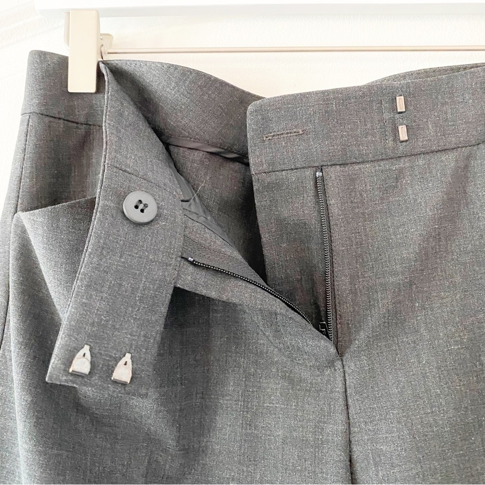 LAFAYETTE 148 Gray Wool Blend Trousers Size 0 Career - Picture 3 of 9